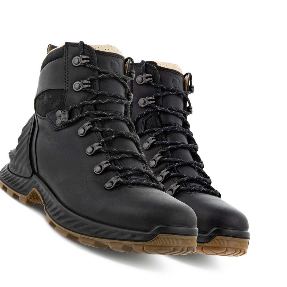 Férfi Ecco Exohike Retro Hiker Csizma Fekete | HU 436LIS